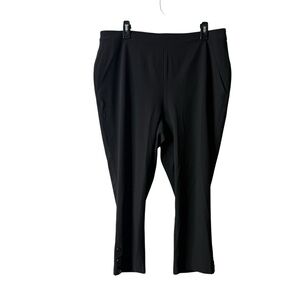 Chicos Zenergy UPF Snap Detail Pull On Cropped Pants 2 12